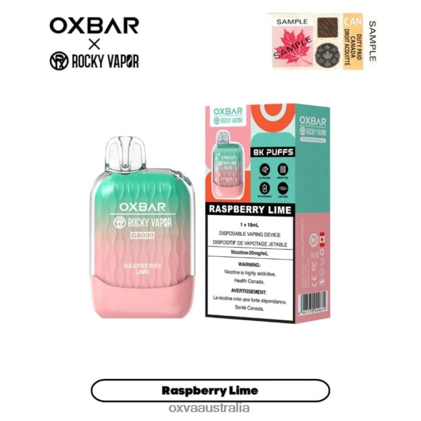 E cigarette OXVA - RASPBERRY LIME 8425B11 OXVA OXBAR G8000