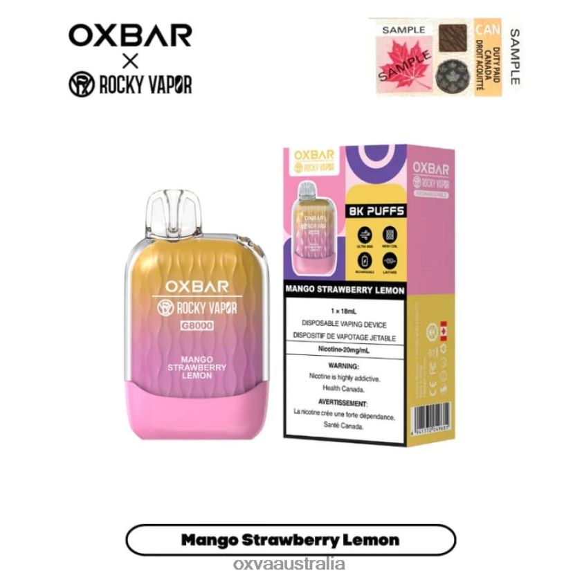 OXVA Sydney - MANGO STRAWBERRY LEMON 8425B10 OXVA OXBAR G8000