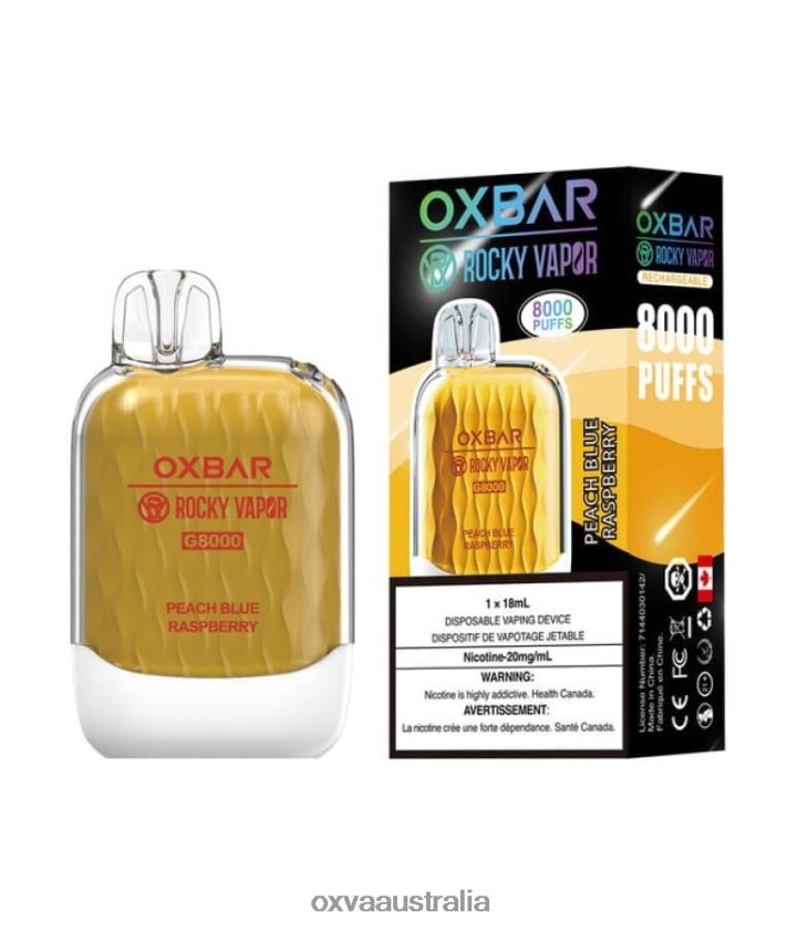 OXVA vape shop - PEACH BLUE RASPBERRY 8425B37 OXVA OXBAR G8000