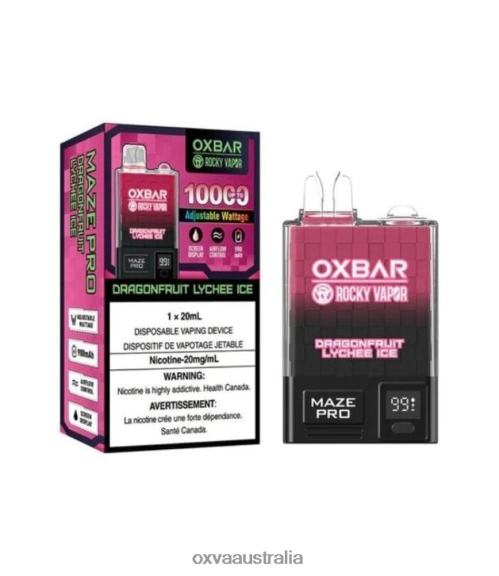 OXVA disposable vape price - DRAGONFRUIT LYCHEE ICE 8425B25 OXVA OXBAR MAZE PRO 10000